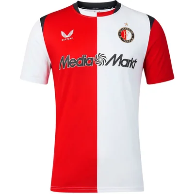 Feyenoord thuisshirt 2026/2027 rood wit in jaren zeventig stijl